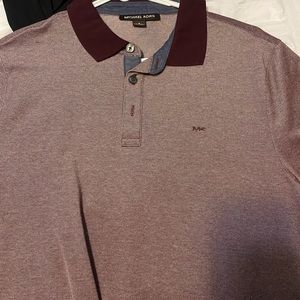 Medium,Mk , burgundy polo shirt